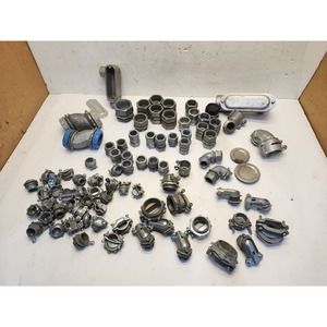 Lot 78 assorted sizes Conduit Connector coupling compression 1/2", 3/4", 1"
